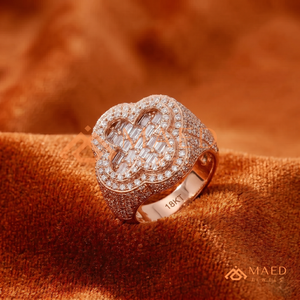 <b>Mens</b> Rose Gold Tone Moissanite Diamond Clover <b>Ring</b> Hip Hop Jewelry <b>for</b> <b>Men</b> Stylish Fashion Wear - Product Image 5