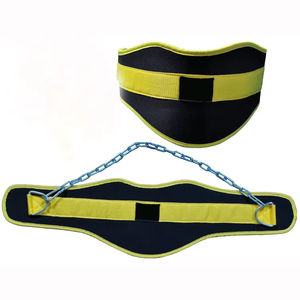 <b>Weight</b> Lifting Dip Belt with Chain Back Gym for Fitness Bodybuilding Pull up Strength <b>Training</b> Load Waist Strap Dip Belt - Product Image 1