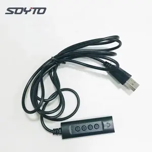 Shuoyin mikrofon 3.5mm 3 tiang kabel audio konektor jack TRS ke USB 2.0 tipe A Pria kabel konverter adaptor untuk pusat panggilan PC