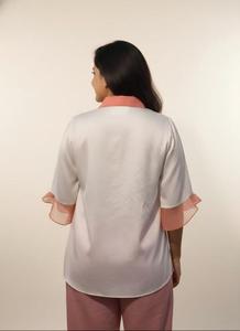 LOVE LETTER Camisa Blanca de Satén Mashru Premium y Elegante para Mujer, Compre Directamente del Proveedor - Product Image 3