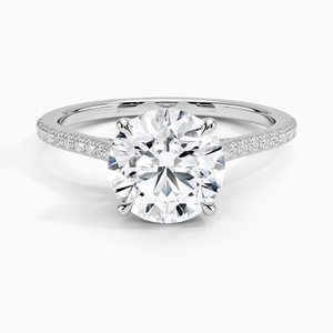 Anillo BOJ 0125 con Corte Redondo, Plata 925, Anillo Solitario de Lujo con Engaste de Garras, Diamante de 2ct, Color D, VVS1, Moissanita, Certificado GRA - Product Image 1