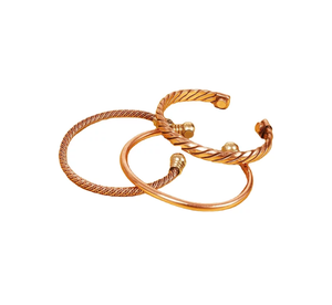 Bracelet et bague en cuivre magiques, artisanat indien élégant, bijoux traditionnels artificiels tissés pour cadeaux - Product Image 6