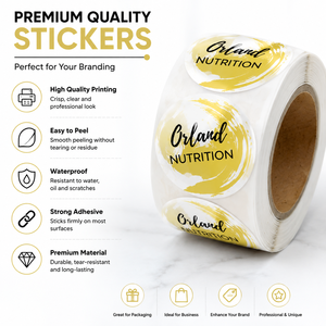 Custom Round Roll Stickers Waterproof Self Adhesive <b>Labels</b> Personalized Logo Printing for Packaging Bottles Jars Business Brand - Product Image 5