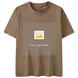 Camiseta de Hombre de Alta Calidad, Algodón Grueso, Tejido Sólido, Hombros Caídos, Cuello Redondo, Impresión Serigráfica, Diseño Oversize - Product Image 5