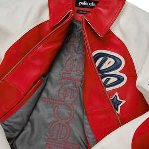 Veste d'hiver pour homme de style universitaire, design OEM, nouvelle arrivée, broderie lourde, strass, imperméable, coupe-vent, décoration vintage - Product Image 4