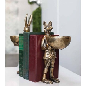 Sujetalibros Decorativo Antideslizante con Diseño de Zorro, Moderno y de Lujo, para Decoración de Estanterías, Regalo para Amantes de los Libros, Decoración para el Hogar y la Oficina - Product Image 2