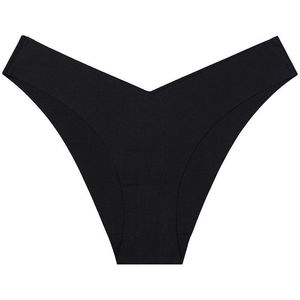 Hot Solid Color Women's Low Waist <b>Thong</b> Panties Sexy Daily Ribbed Underwear Cheap Fashion Lady's Hot Female Daily Women Panties - Product Image 5