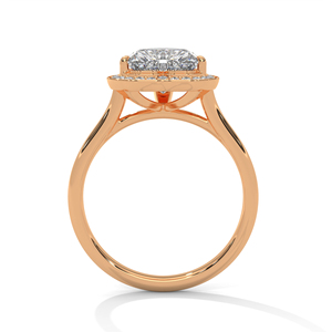 Wholesale Price Engagement <b>Ring</b> In 14K Rose Gold Heart Cut Design Lab Grown Created <b>Diamond</b> <b>Ring</b> For Wedding Gift And Parties - Product Image 3