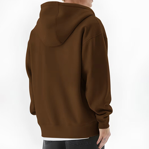 Sudadera con capucha de forro polar con cremallera extragrande para hombre con logotipo personalizado, estilo casual urbano. - Product Image 4