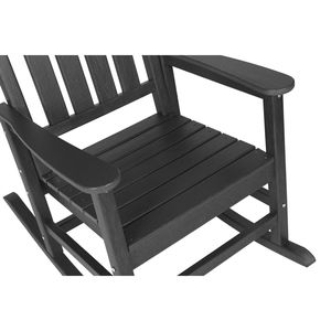 Fauteuil à bascule d'extérieur gris surdimensionné pour adultes, résistant aux intempéries, pour véranda, pelouse et jardin - Product Image 4