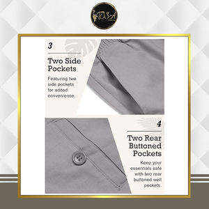 Pantalon imperméable en tissu Oxford léger de qualité supérieure, mélange viscose-lin, coupe large, pour hommes, avec logo personnalisé, vendu dans le monde entier - Product Image 5