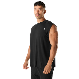 Camiseta sin mangas para hombre, holgada, para gimnasio, top deportivo, chaleco de entrenamiento, ligera, ropa deportiva atlética, negra - Product Image 2