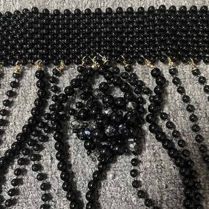 Vestido de Noche Negro Europeo 2026 Americano Transfronterizo con Cuello Halter, Diseño de Vendaje, Sexy, Sin Tirantes, Recto, Midi, Sin Espalda, con Flecos - Product Image 6
