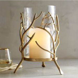 <b>Leaf</b> Design Round Shape Metal & Glass Votive Candle Holder Silver Color for Home and Christmas <b>Lighting</b> Decorations - Product Image 4