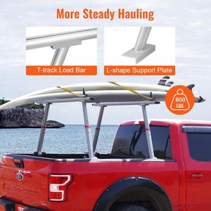 Portascala in Alluminio per Camion, Capacità 800 Libbre, Altezza Regolabile 19-34 Pollici, 8 Morsetti a C Senza Foratura, Staffa Portacarico Resistente - Product Image 5