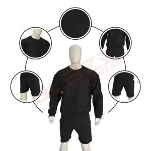 Logo personnalisé Survêtements Hommes Costumes À Manches Courtes Col Ras Du Cou 100% Coton T Shirt Gym Shorts Running Hommes Shorts Ensembles - Product Image 5