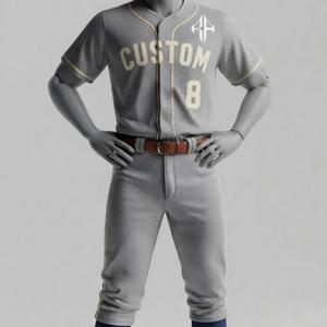 Uniforme de Béisbol de Alta Calidad para Hombre con Estampado Sublimado y Logotipo Blanco, 100% Poliéster, Manga Corta, por RIVIAN ATLANTIC - Product Image 1