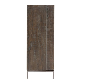 Logan Square Cocktails Bar Cabinet moderne et classique en bois massif et pieds en métal Design élégant - Product Image 3