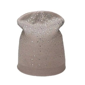 Personalizable, con diseño floral, de mohair, transpirable, hecho a mano, acrílico, con logotipo personalizado, adornos de cristal, tejido acanalado, lindo, unisex - Product Image 3