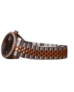 นาฬิกาข้อมือผู้ชายสุดหรู ดีไซน์เรียบง่าย ประดับเพชรโมอิสซาไนต์ทรงกลม VVS ระดับพรีเมียม สไตล์ฮิปฮอป หน้าปัดสีดำแบบโรมัน - Product Image 2