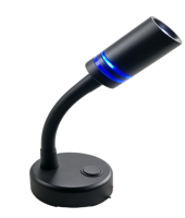 Lampe de lecture 12V RV à col de cygne avec variateur tactile, lumière bleue nocturne en alliage d'aluminium pour camping-car, caravane, bateau