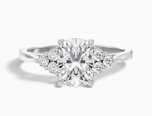 Cushion Cut Moissanite <b>Ring</b> 925 Sterling <b>Silver</b> White Gold Plated Elegant <b>Solitaire</b> Engagement Minimalist Wedding Anniversary - Product Image 2
