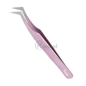 Stainless Steel Fiber Tip 90 Degree High Precision Volume Eyelash Extension Lash Grafting <b>Tools</b> Tweezers - Product Image 6