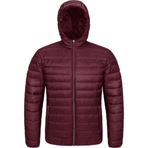 Custom <b>Men</b> Autumn Winter Outerwear Solid Color Stand Collar Puffer <b>Jacket</b> Zipper Closure Pockets Manufactured Fabric <b>for</b> Formal - Product Image 1
