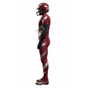 ชุดฟุตบอลลายเพ้นท์สีแดงเลือดหมูและสีเงินสำหรับผู้ชาย NEXTEX พร้อมกางเกงแบบซับลิเมชั่น - Product Image 3