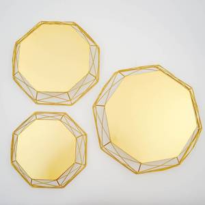 Modern Geometric Gold <b>Cake</b> Display Pedestal for Hotel Restaurant and Event Decoration Wholesale Gold Metal <b>Cake</b> Display <b>Stand</b> - Product Image 5