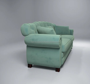 Classic <b>Green</b> Upholstered 3 seater <b>Sofa</b> With 3 <b>Cushions</b> Combining Elegance And Comfort For A Cozy Home Experience - Product Image 4