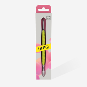 ที่ดันหนังกำพร้า UNIQ-11 TYPE 1 (แบบตรงและแบบโค้ง) STALEKS สีเหลือง ด้ามจับซิลิโคน สำหรับทำเล็บเจล ขจัดคราบเจล - Product Image 3