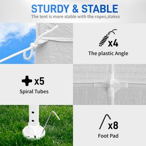 Carpa para Bodas y Fiestas de 8x8 Pies con Diseño de Malla para Eventos al Aire Libre - Product Image 3