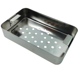 Caja de acero inoxidable para instrumentos con base perforada para esterilización y almacenamiento quirúrgico - Product Image 6