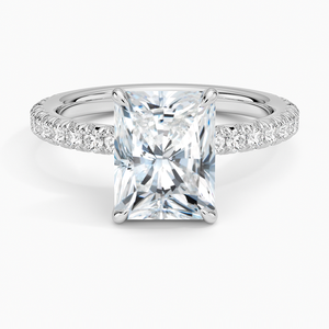 BOJ <b>Ring</b> 0114 Radiant Cut 925 <b>Silver</b> Luxe Amelie Prong Setting <b>Solitaire</b> Diamond <b>Ring</b> 2ct D Color VVS1 Moissanite GRA Certified - Product Image 1