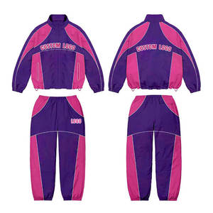 Conjunto de Chaqueta Cortavientos de Lujo Unisex, Chaqueta Cortavientos Deportiva con Logotipo Personalizado, Conjunto de Chaqueta Cortavientos y Pantalones Deportivos, Ropa Deportiva para Hombre - Product Image 1