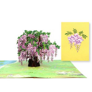 การ์ดป๊อปอัพ 3 มิติ ลายดอกไม้หลากสีสัน การ์ดอวยพรทำมือ ของขวัญปี 2026 การ์ดป๊อปอัพ 3 มิติ ป่าดอกไม้ งานฝีมือกระดาษป๊อปอัพ - Product Image 4