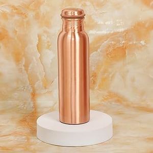 Botella de cobre 100% pura ecológica, personalizada con impresión OEM, etiqueta privada, botella de cobre con tapa de boca ancha, fabricante y proveedor. - Product Image 1