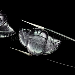 Piedra preciosa tallada a mano con forma de escarabajo egipcio bohemio tallado de cuarzo de cristal Natural, abalorios de cara de escarabajo de 22mm para la fabricación de joyas - Product Image 5