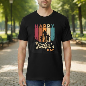 T-shirt graphique Happy Father Day pour papa, en tissu léger et doux, coupe décontractée - Product Image 6