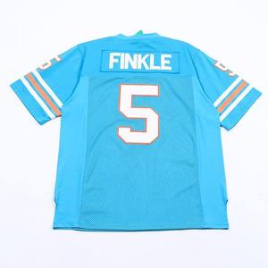 Maillot de football américain à col en V avec patch brodé personnalisé et logo sublimé, t-shirts en mesh oversize streetwear pour hommes - Product Image 5