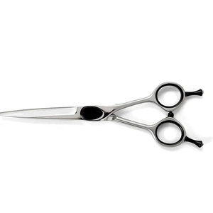 Ciseaux de barbier en acier inoxydable avec lame tranchante et manche long pour l'entretien professionnel en salon et la coupe de cheveux - Product Image 1