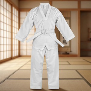 Uniforme de Taekwondo Dobok pour enfants et adultes, en coton et polyester, uniforme d'arts martiaux pour étudiants avec ceinture - Product Image 5