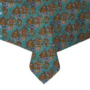 Manteles de Algodón con Estampado a Mano, Cubiertas de Mesa 100% Algodón, Diseños Elegantes, para Suministro al por Mayor - Product Image 6