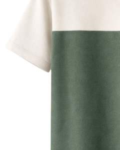 Camiseta Polo de Manga Corta para Hombre, Personalizada, con Cierre de Cremallera, Color Verde Beige, Estilo Casual, Fabricante Personalizado, OEM, Venta al Por Mayor - Product Image 5