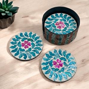 Sous-verre avec support, design classique, ensemble de vaisselle écologique - Product Image 5