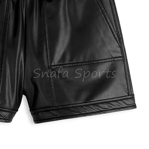 Breathable Design Low MOQ Fully Customized Leather Women Biker Shorts High Quality Quick Dry Elastic Waist Custom Color - Product Image 6