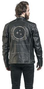 Custom Men's High Street Style <b>Long</b> Sleeve <b>Leather</b> <b>Jacket</b> Coated Windproof Breathable High Quality Cow Skin Stand Collar Latest - Product Image 5