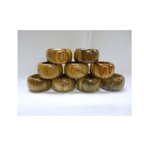 Anneaux de serviette en bois rustiques classiques, faits à la main, en bois naturel, écologiques, pour la décoration de table, mariage, fête, dîner, style ferme - Product Image 1