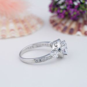 <b>925</b> Sterling <b>Silver</b> Rose Gold Plated Engagement <b>Ring</b> for Women Luxury Dainty Iced Out Moissanite <b>Ring</b> - Product Image 3